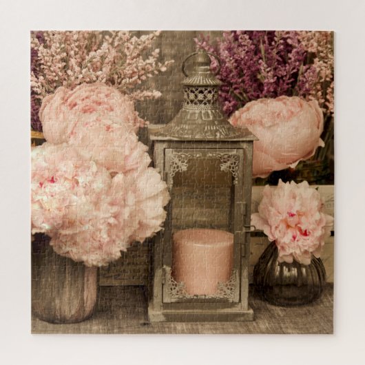 Jigsaw Puzzle 20x20 Peonies, Lanterns and Crates (Vertikal)