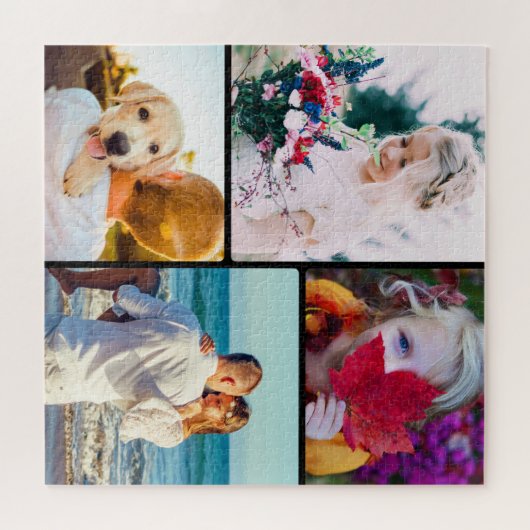 Jigsaw Puzzle 4 Fotos gerundet (Horizontal)