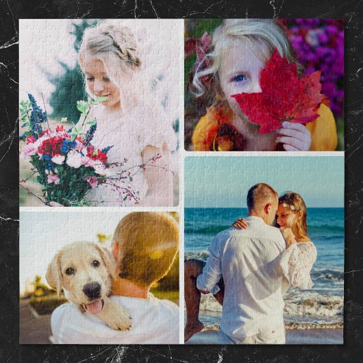 Jigsaw Puzzle 4 Fotos gerundet