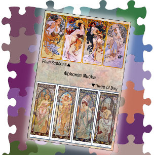 JIGSAW-PUZZLE - 4 Jahreszeiten / Tageszeiten - Muc Puzzle