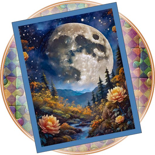 JIGSAW PUZZLE - A Big Moon Tonight