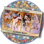 JIGSAW PUZZLE - Alphonse Muchas "Four Seasons"<br><div class="desc">Ein Kunstwerk von Alfons (Alphonse) Mucha (1860 - 1939) mit dem Titel "Four Seasons" von 1895 auf diesem 20 x 30 Zoll Jigsaw Puzzle mit 1014 Stücken. Aufgrund der Größe des Bildes und des Puzzles ist dies die einzige Größe, die wir für die beste Ansicht des Bildes anbieten. Jedes der...</div>