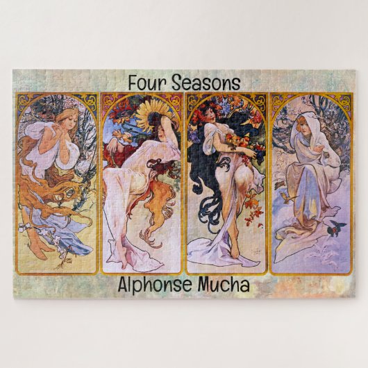 JIGSAW PUZZLE - Alphonse Muchas "Four Seasons" (Horizontal)
