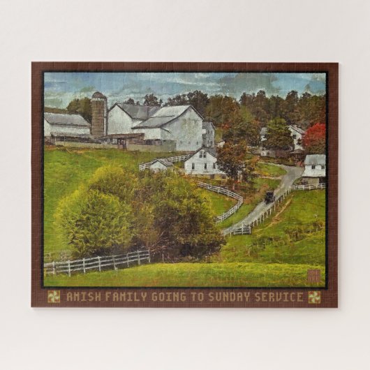 Jigsaw Puzzle Amish Buggy Life in Langsam (Horizontal)