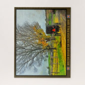 Jigsaw Puzzle Amish Buggy On Golden Fall Day (Vertikal)