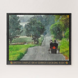 Jigsaw Puzzle Amish Couple auf Sommerreise Abend