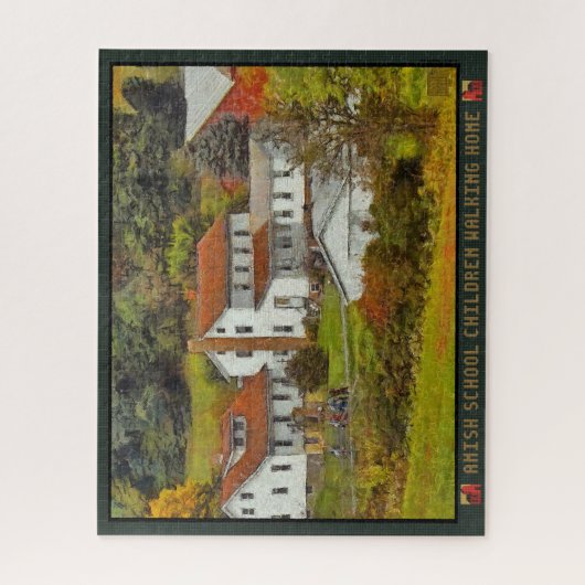 Jigsaw Puzzle Amish School Children Walking Home (Vertikal)