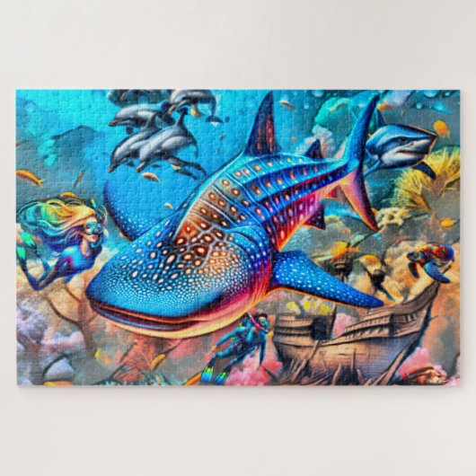 Jigsaw Puzzle Art Whale Shark (Horizontal)