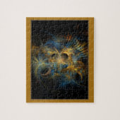 Jigsaw-Puzzle aus dem Fraktal Blau und Gold Puzzle (Vertikal)
