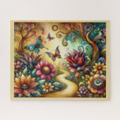 JIGSAW PUZZLE - Butterflies in a Fantasy Garden (Horizontal)