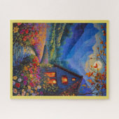 JIGSAW PUZZLE - Cabin in the Country with Flowers (Horizontal)