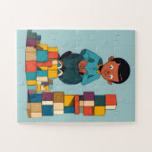 Jigsaw-Puzzle des Kindes mit Geschenkboxen Puzzle (Horizontal)