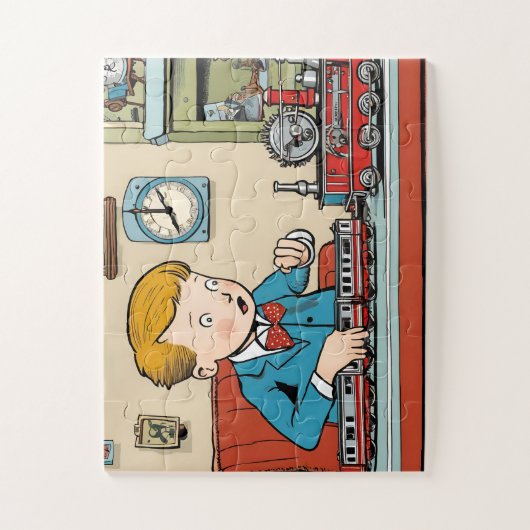 Jigsaw-Puzzle des Kindes mit Geschenkboxen Puzzle (Vertikal)