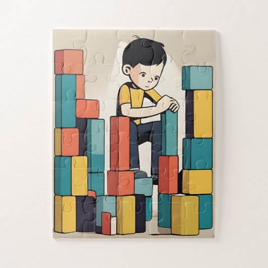 Jigsaw-Puzzle des Kindes mit Geschenkboxen Puzzle (Vertikal)