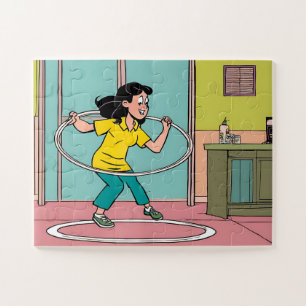 Jigsaw-Puzzle des Kindes mit Geschenkboxen Puzzle