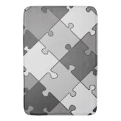 Jigsaw Puzzle Diagonal Gray Tones Badematte (Vorderseite Vertikal)