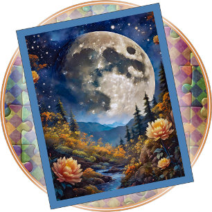 JIGSAW-PUZZLE - Ein großer Mond heute Nacht Puzzle