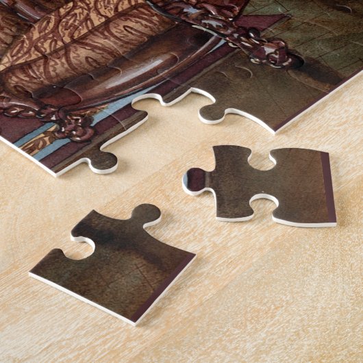 JIGSAW PUZZLE - Ein Poolraum um 1890 - P. Harnly (Seite)