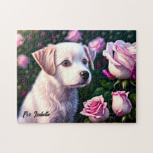 Jigsaw-Puzzle für Hunde und Rose Puzzle (Horizontal)