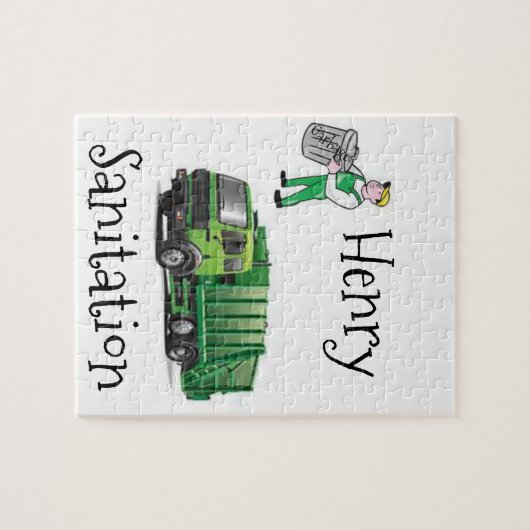 Jigsaw Puzzle Garbage Truck (Horizontal)