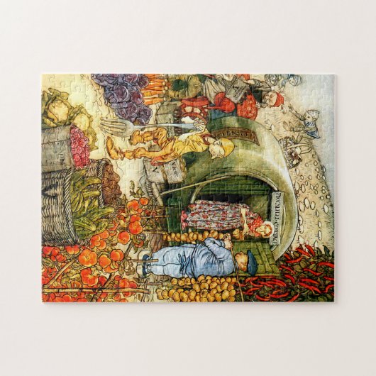 JIGSAW PUZZLE - Gemüsegarten - Vintag (Horizontal)