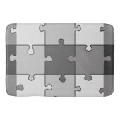 Jigsaw Puzzle Gray Tones Badematte (Vorderseite)