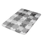Jigsaw Puzzle Gray Tones Badematte (Schrägansicht)