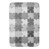 Jigsaw Puzzle Gray Tones Badematte (Vorderseite Vertikal)
