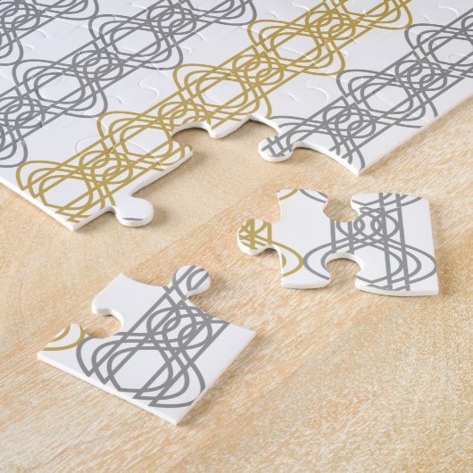 Jigsaw-Puzzle im Silver- und Gold-Muster Puzzle (Seite)