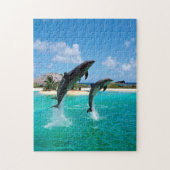 Jigsaw Puzzle: Jumping Delphine in der Karibik Puzzle (Vertikal)