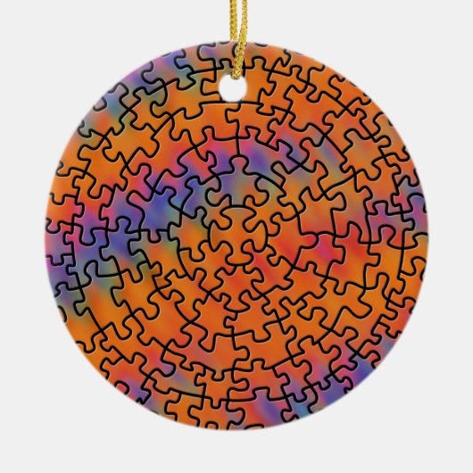 Jigsaw Puzzle Keramikornament (Vorne)