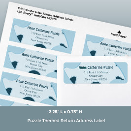 Jigsaw Puzzle Kids Birthday Party Return Address