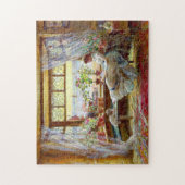 Jigsaw-Puzzle "Lesen am Fenster" Puzzle (Vertikal)
