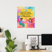 Jigsaw Puzzle Liebhaber Geschenkposter Leben ist Poster (Heimbüro)