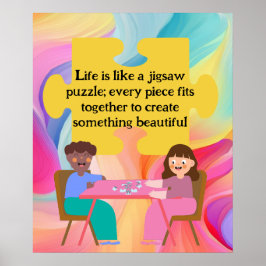 Jigsaw Puzzle Liebhaber Geschenkposter Leben ist Poster