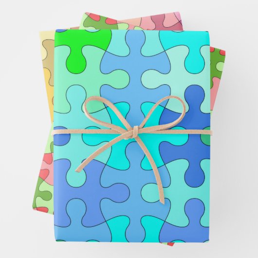 Jigsaw Puzzle Lovers Wrapping Paper Set Geschenkpapier Set (Beispiel)