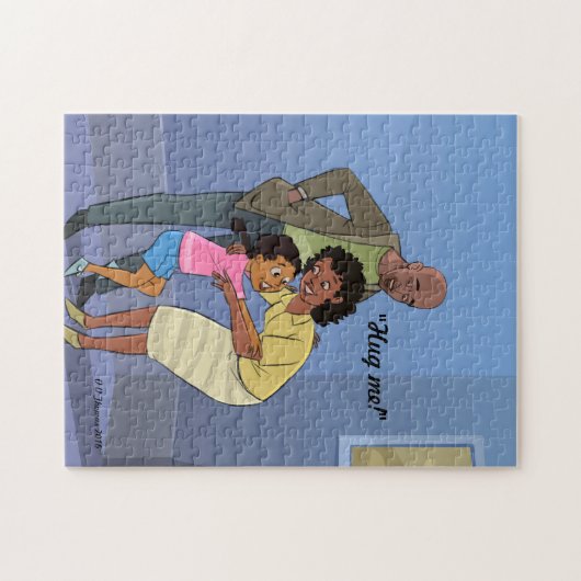 Jigsaw-Puzzle mit Mama und Vater Umarmung Mich Puzzle (Horizontal)
