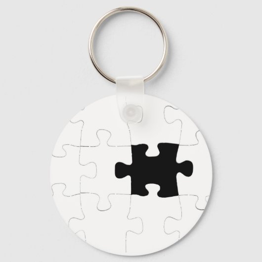 Jigsaw Puzzle mit Vermisstem Stück Schlüsselanhänger (Vorderseite)