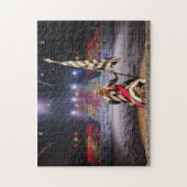 Jigsaw Puzzle - Mittelalterlicher Ritter am Pferd (Vertikal)