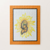 Jigsaw Puzzle Monarch on Sunflower (Vertikal)
