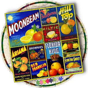 JIGSAW PUZZLE - Mondstrahl: Obstkistenetiketten