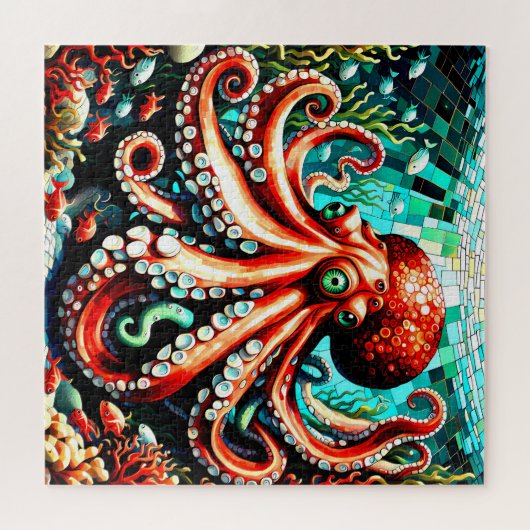 Jigsaw Puzzle Mosaic Octopus (Horizontal)