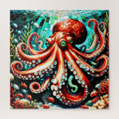 Jigsaw Puzzle Mosaic Octopus (Vertikal)