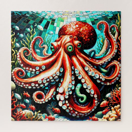 Jigsaw Puzzle Mosaic Octopus (Vertikal)