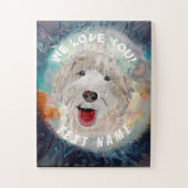 Jigsaw Puzzle Niedliche Labradoodle Dog & Text in (Vertikal)