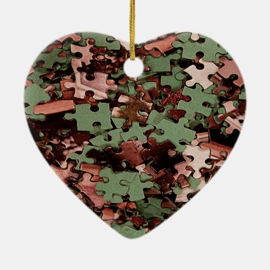 Jigsaw Puzzle Novelty Keramikornament (Hinten)