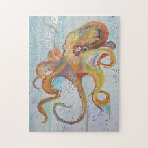 Jigsaw Puzzle Octopus Akryllische Leinwand von JP 