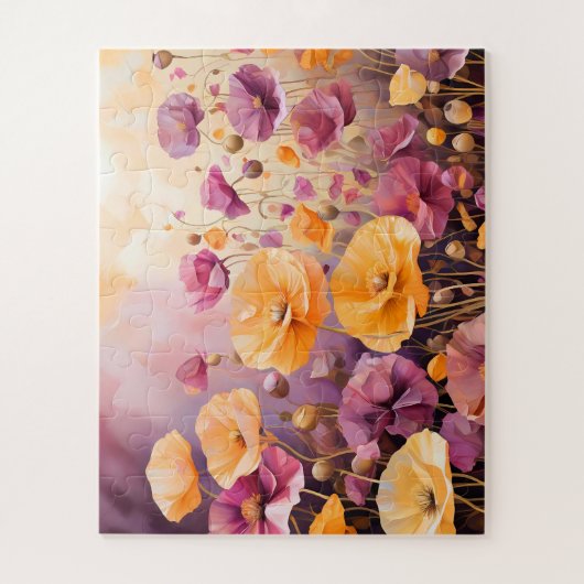 Jigsaw Puzzle of Poppies in einem Feld weichen Far (Vertikal)