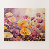 Jigsaw Puzzle of Poppies in einem Feld weichen Far (Horizontal)