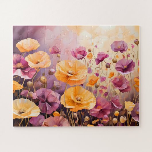 Jigsaw Puzzle of Poppies in einem Feld weichen Far (Horizontal)